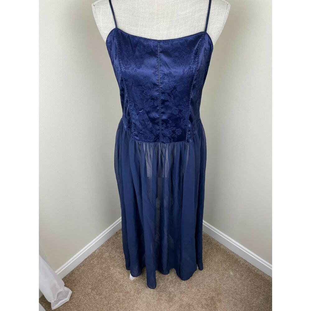 Vintage Victoria’s Secret Blue Nightgown Corset Whimsigoth Fairy 90s Medium - Picture 2 of 7